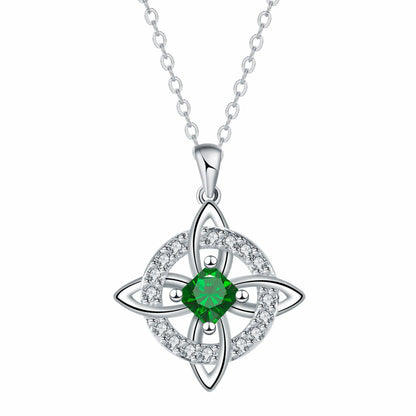 Mystiskt halsband med månadssten och häxknut – 🔮💞Skydda dina nära och kära