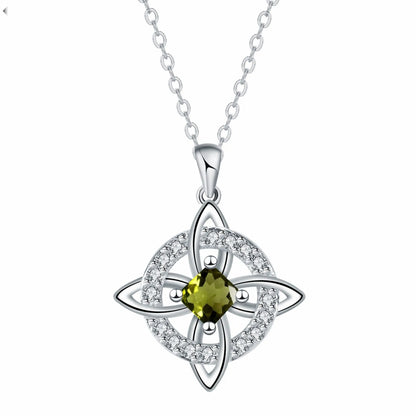 Mystiskt halsband med månadssten och häxknut – 🔮💞Skydda dina nära och kära
