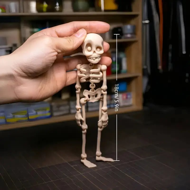 3D-utskriven magnetisk figur av vintageskelett 🎃