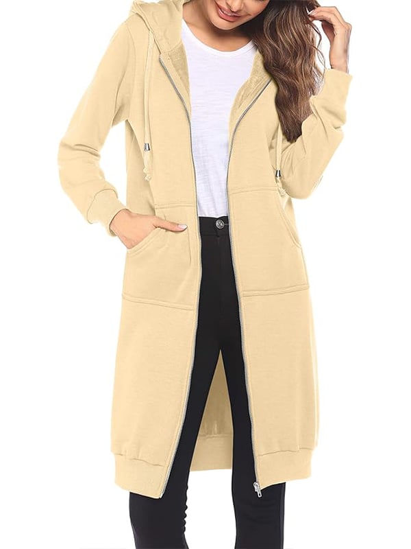 Dam Casual Zip-up Hoodies i Polyester
