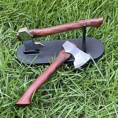 Mini Axe Fixed Blade Jakt Överlevnad Rostfritt Stål Taktisk Kniv Hem Bildekor