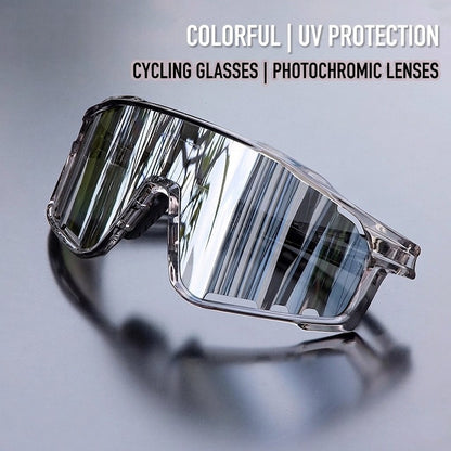 Unisex fotokroma cykelglasögon - Vindtäta för landsvägscykel, dag- och nattbruk för utomhussporter