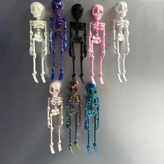 3D-utskriven magnetisk figur av vintageskelett 🎃