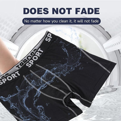 5-pack herrboxershorts med bokstavstejp, bekväma och andningsbara underkläder för vardagsbruk