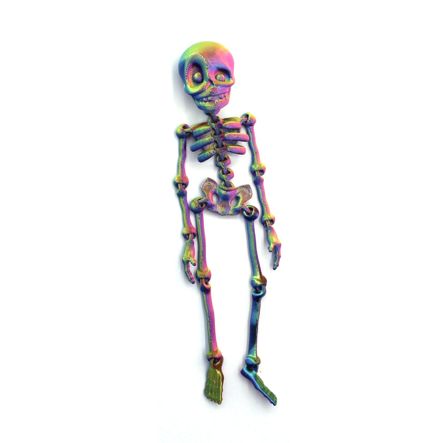 3D-utskriven magnetisk figur av vintageskelett 🎃