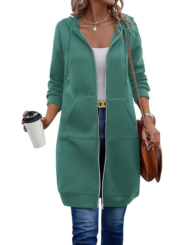 Dam Casual Zip-up Hoodies i Polyester