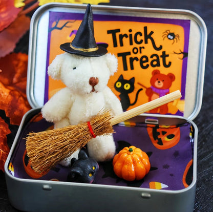 🎁Sista dagen 49% RABATT🎃🧸Handgjord söt häxnalle i ask