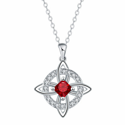 Mystiskt halsband med månadssten och häxknut – 🔮💞Skydda dina nära och kära