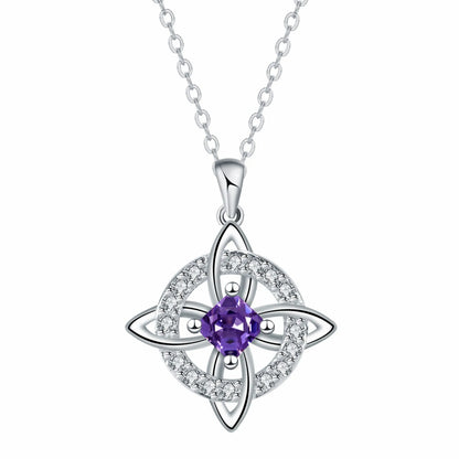 Mystiskt halsband med månadssten och häxknut – 🔮💞Skydda dina nära och kära