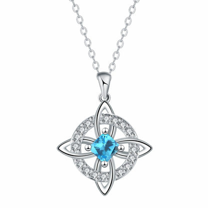 Mystiskt halsband med månadssten och häxknut – 🔮💞Skydda dina nära och kära