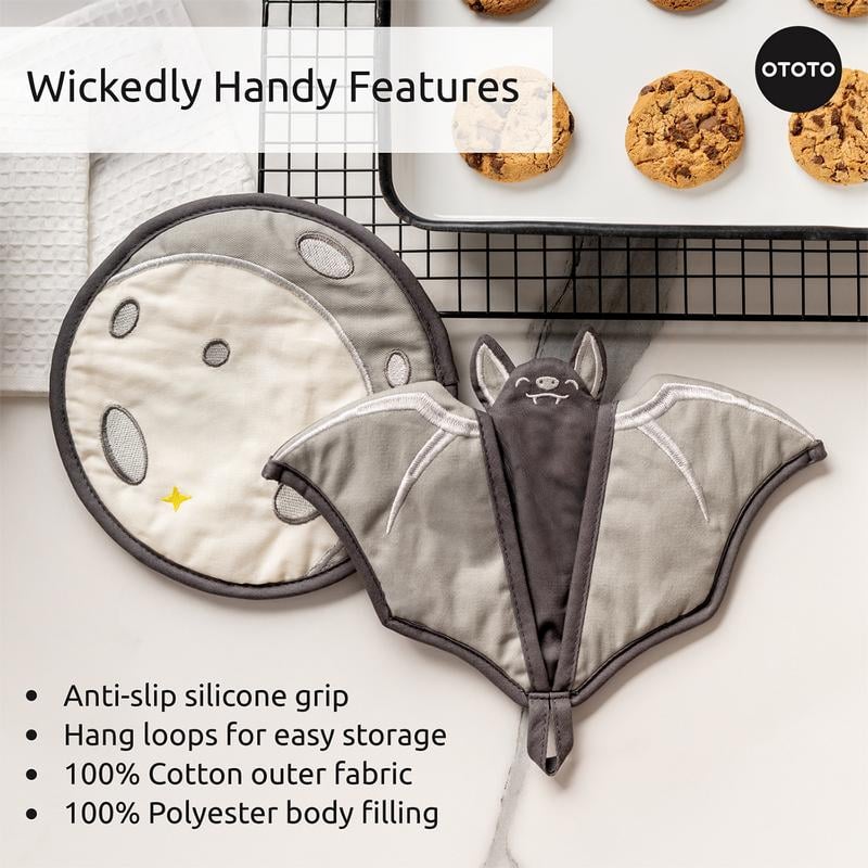🔥SISTA DAGEN 50% RABATT - 🦇OTOTO Batlicious Ugnsvantar & Grytlappar Set