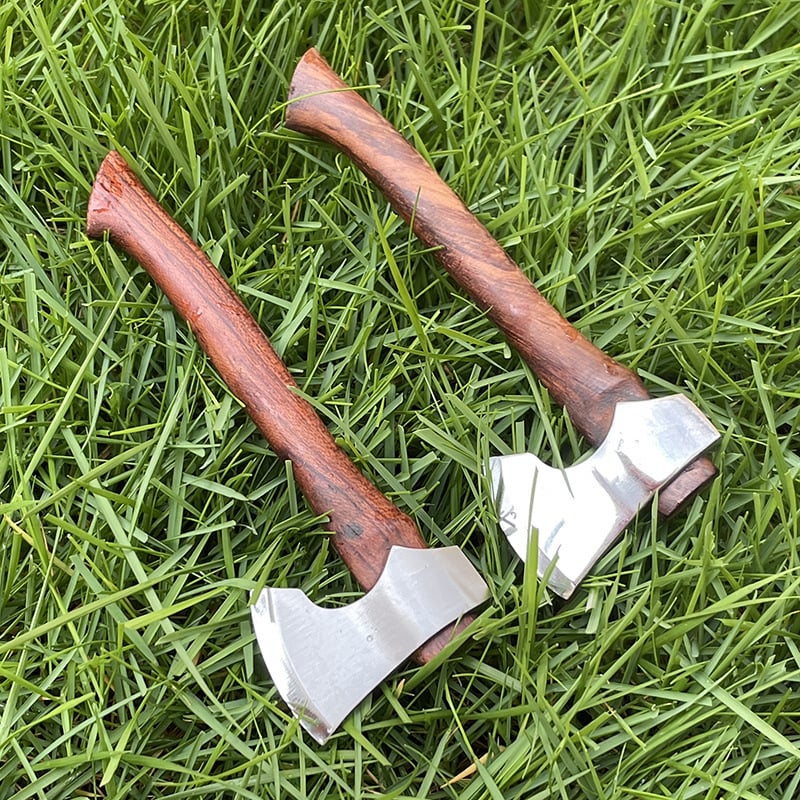 Mini Axe Fixed Blade Jakt Överlevnad Rostfritt Stål Taktisk Kniv Hem Bildekor