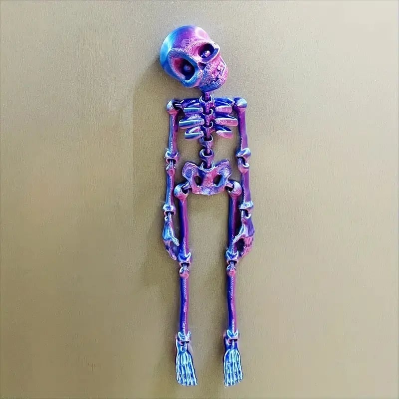 3D-utskriven magnetisk figur av vintageskelett 🎃