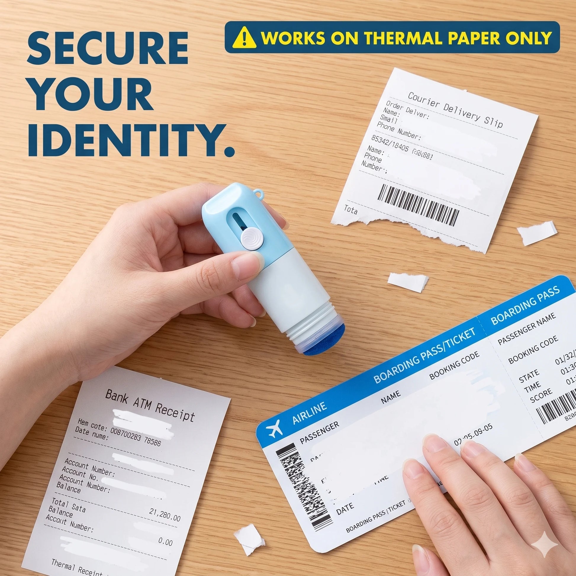 2-in-1 Box Cutter & Thermal Paper Eraser