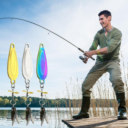 💥 50% RABATT 💥🎣Innovativ design - metallpropellerflugekrok för falskt bete💪