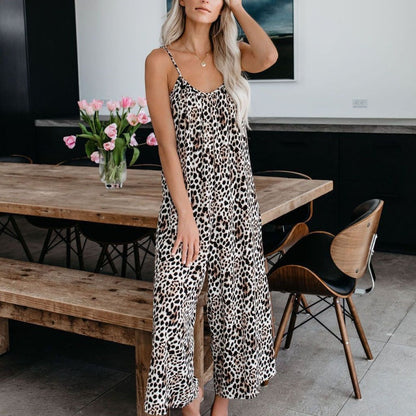 ✈️Köp 2 få fri frakt🔥Summer Hot Sale 50% OFF💝✨Women's Fashion Spaghetti Strap Printed Jumpsuit