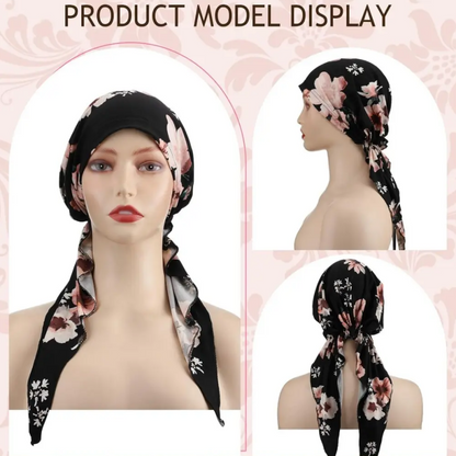 👒 TIDBEGRÄNSAD 50% RABATT! ✨ Blommigt knutet huvudband för damer – Mjukt, elastiskt, mångsidigt 🌸