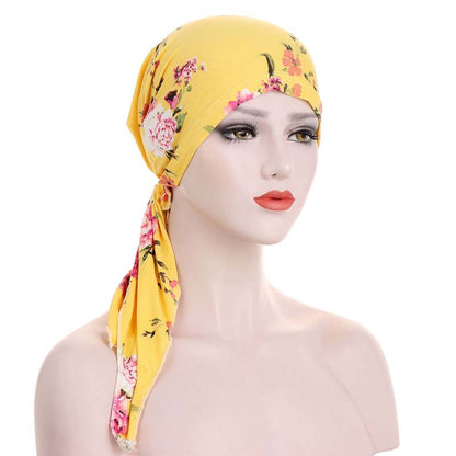 👒 TIDBEGRÄNSAD 50% RABATT! ✨ Blommigt knutet huvudband för damer – Mjukt, elastiskt, mångsidigt 🌸