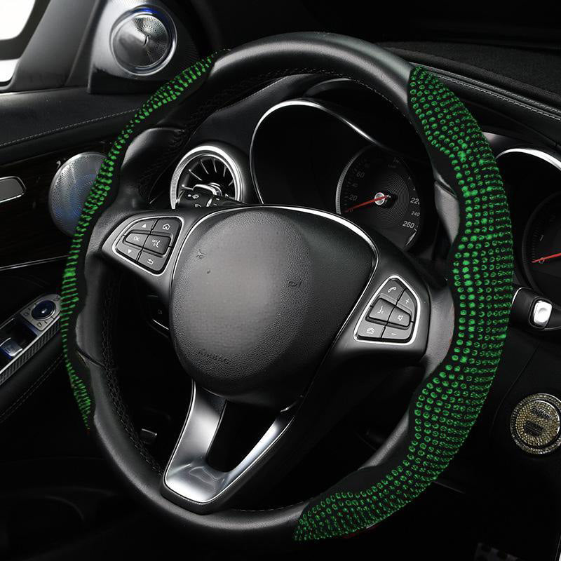⏳Tidsbegränsat 50% rabatt⏰Strass-Bling-överdrag för bilrattar💎🚗