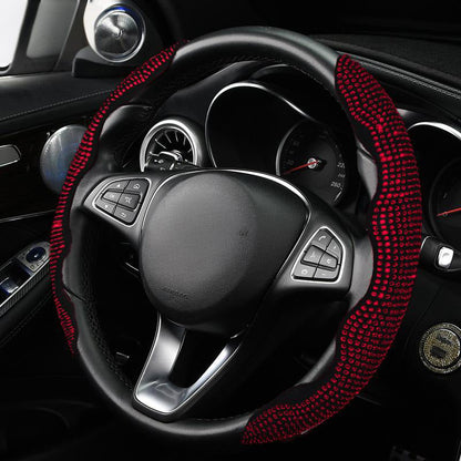 ⏳Tidsbegränsat 50% rabatt⏰Strass-Bling-överdrag för bilrattar💎🚗