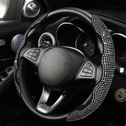 ⏳Tidsbegränsat 50% rabatt⏰Strass-Bling-överdrag för bilrattar💎🚗