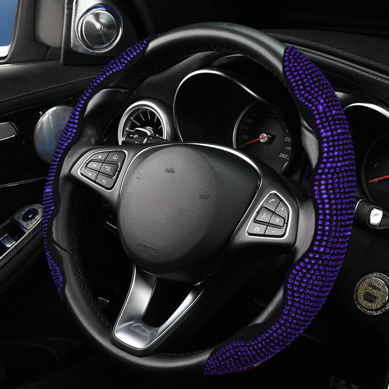⏳Tidsbegränsat 50% rabatt⏰Strass-Bling-överdrag för bilrattar💎🚗