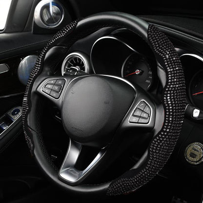 ⏳Tidsbegränsat 50% rabatt⏰Strass-Bling-överdrag för bilrattar💎🚗