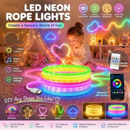 📢📢50% RABATT !! ⏰Dragon Scale Woven LED Neon Rope Light