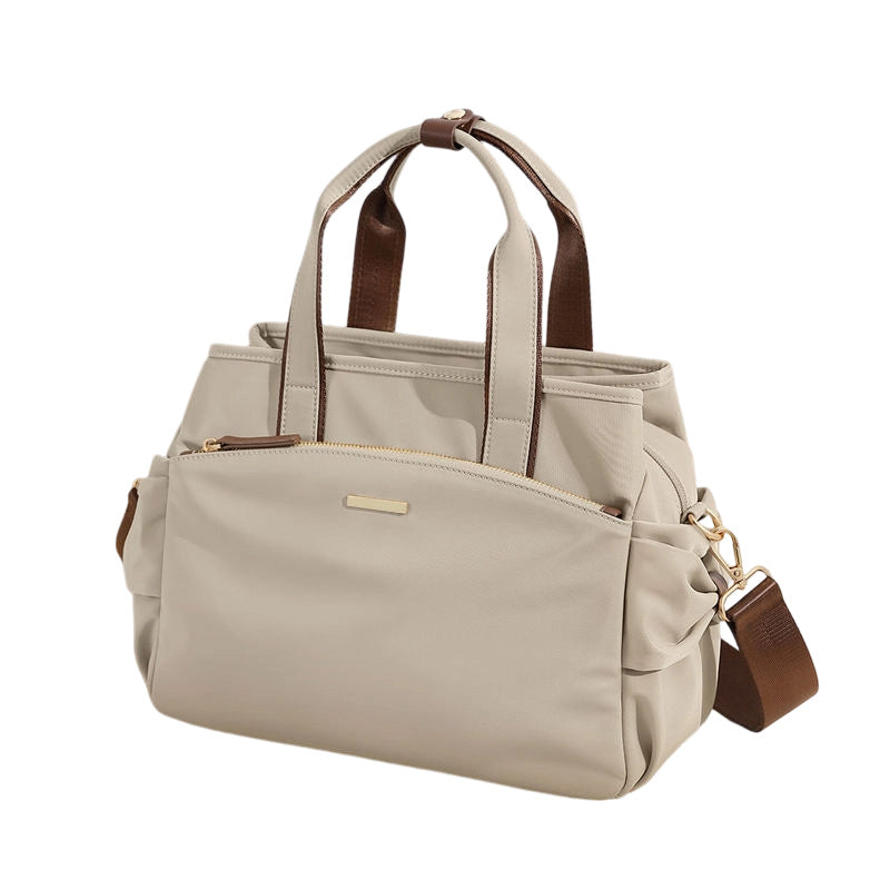 📢📢40% RABATT !! ⏰Ledig canvas-toteväska med plisserade sidofickor för kvinnor