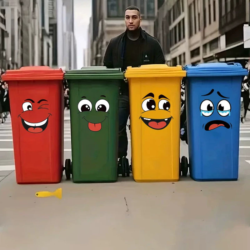 4 ark med roliga klistermärken med smiley