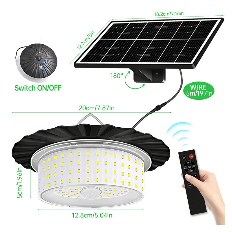 📢📢40% RABATT !! ⏰ Solcellshänglampa – 360° sken, IP65 & 4 ljusstyrkenivåer ✨