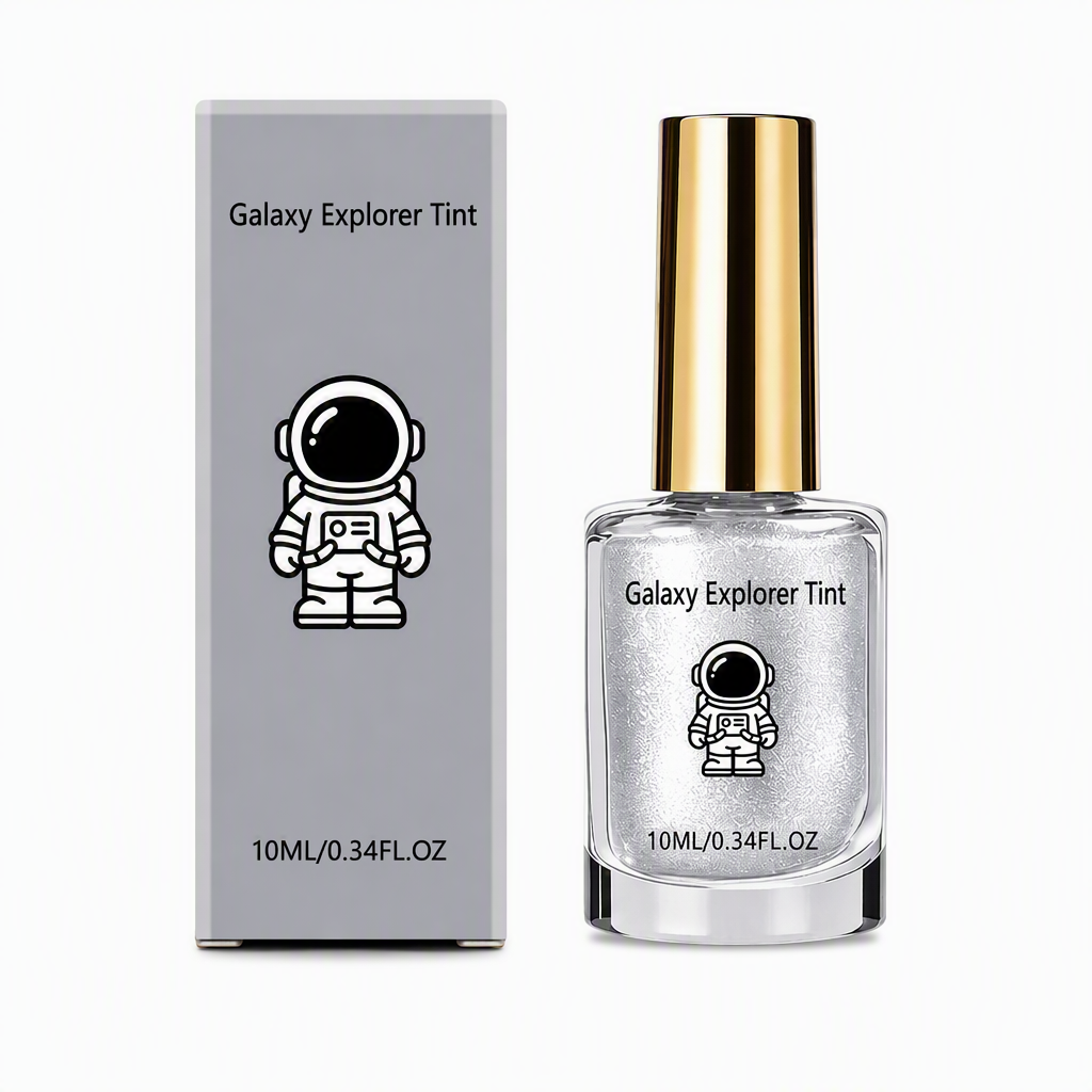 📢📢KÖP 1 FÅ 2 GRATIS !! ⏰ Nagellack utan härdning — Galaxy Chrome Silver, Snabbt lufttorkande, Ingen UV-lampa