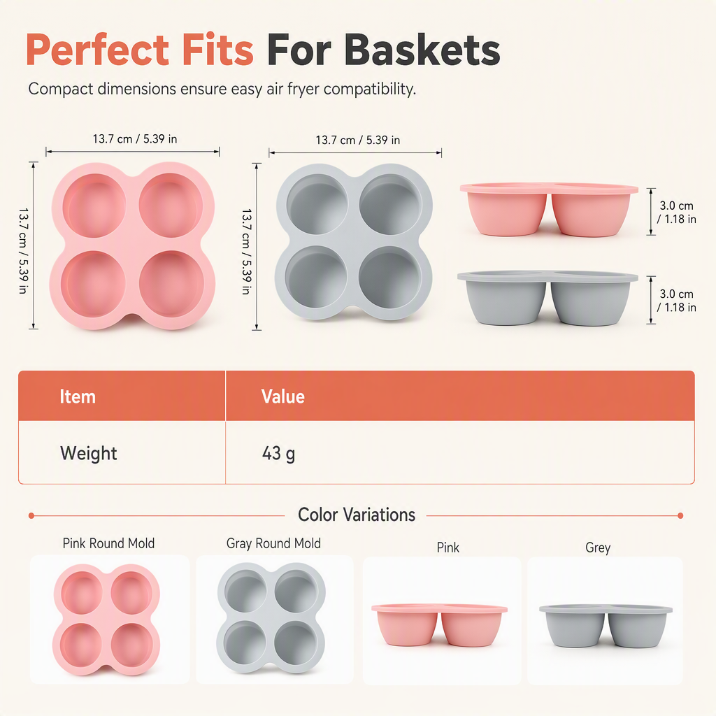 📢📢50% RABATT !! ⏰4-kavitets 4-tums rund cylindrisk silikonkakform DIY-bakplåt för regnbågstårta och pizza