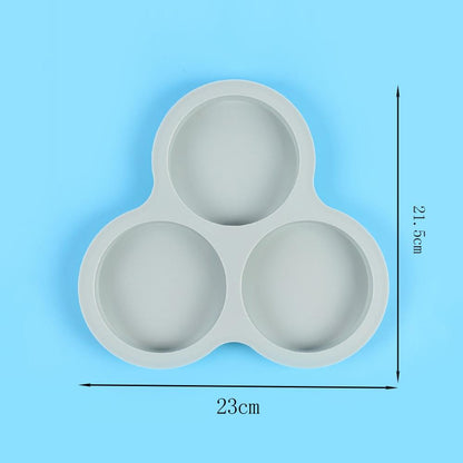 📢📢50% RABATT !! ⏰4-kavitets 4-tums rund cylindrisk silikonkakform DIY-bakplåt för regnbågstårta och pizza