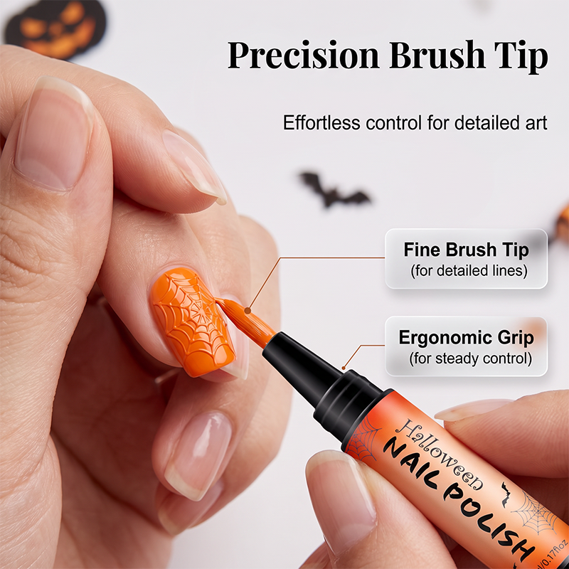 📢📢40% RABATT !! ⏰Snabbtorkande Halloween-nagellackspennset