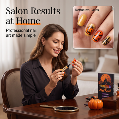 📢📢40% RABATT !! ⏰Snabbtorkande Halloween-nagellackspennset