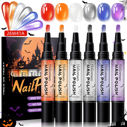 📢📢40% RABATT !! ⏰Snabbtorkande Halloween-nagellackspennset