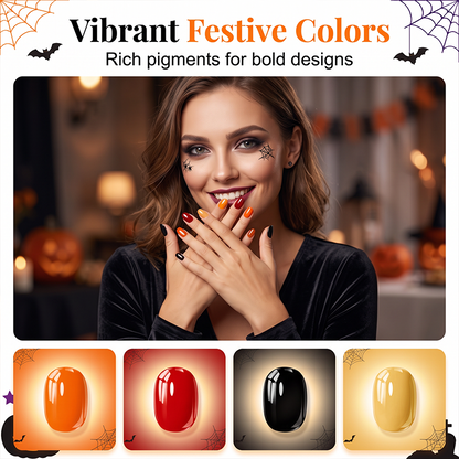 📢📢40% RABATT !! ⏰Snabbtorkande Halloween-nagellackspennset