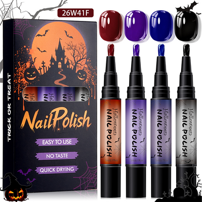 📢📢40% RABATT !! ⏰Snabbtorkande Halloween-nagellackspennset