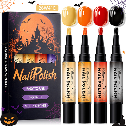 📢📢40% RABATT !! ⏰Snabbtorkande Halloween-nagellackspennset