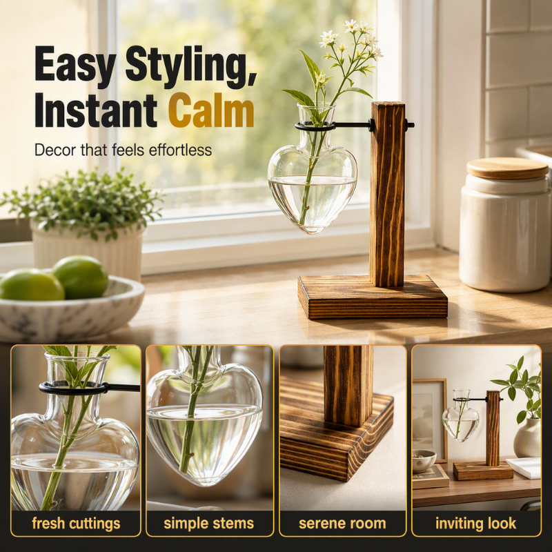 📢📢40% RABATT !! ⏰Minimalistisk glasvas för skrivbord