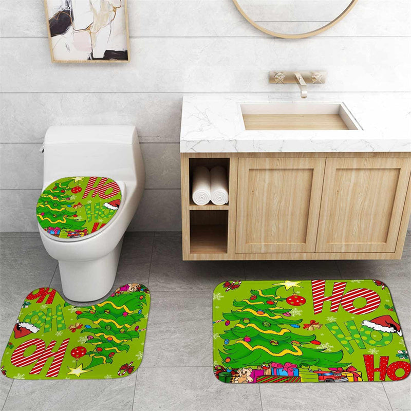 📢📢40% RABATT !! ⏰4-delars vattentätt julduschdraperiset