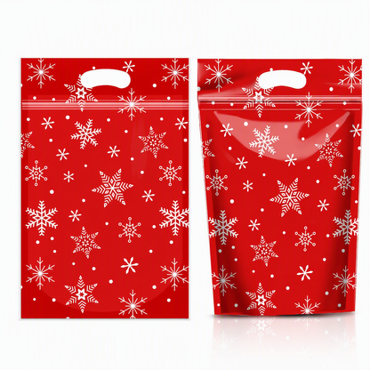 📢📢40% RABATT !! ⏰50-pack julgodispåsar, tecknade stående dragkedjepåsar för snöflingekrisp-kakor och förpackning för bakade livsmedel