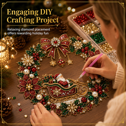 📢📢50% RABATT !! ⏰DIY jul Diamond Art-satser för