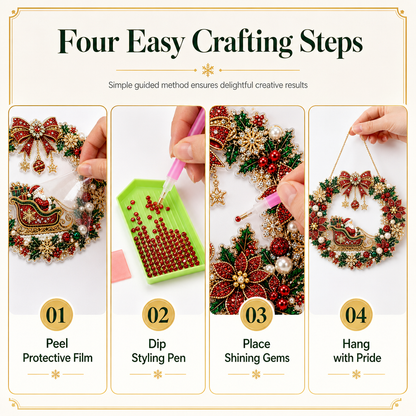 📢📢50% RABATT !! ⏰DIY jul Diamond Art-satser för